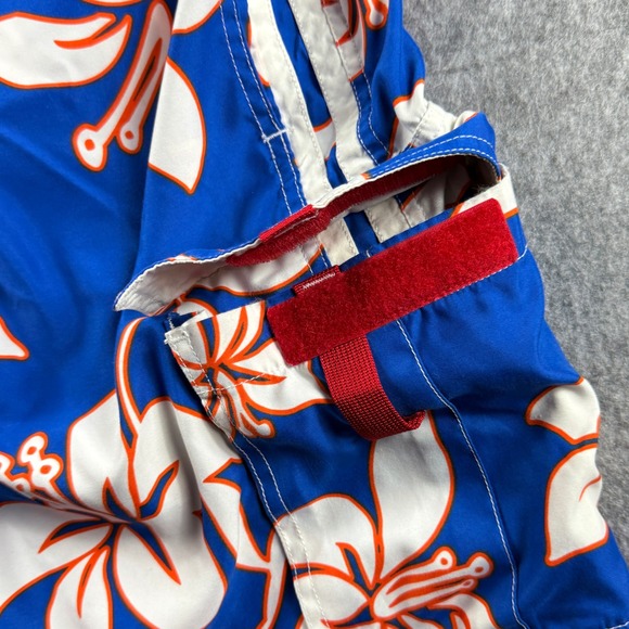 Abercrombie & Fitch Mens Blue Floral Cargo Board Shorts Size L Swim Vintage - Picture 13 of 14